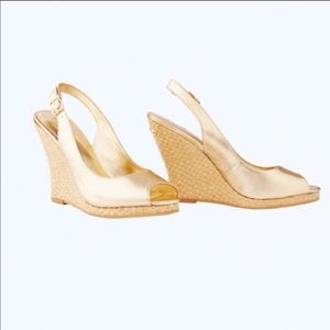 Kristin gold wedges